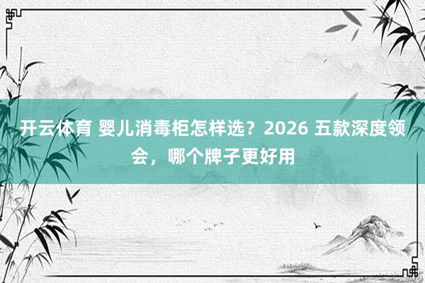 开云体育 婴儿消毒柜怎样选？2026 五款深度领会，哪个牌子更好用