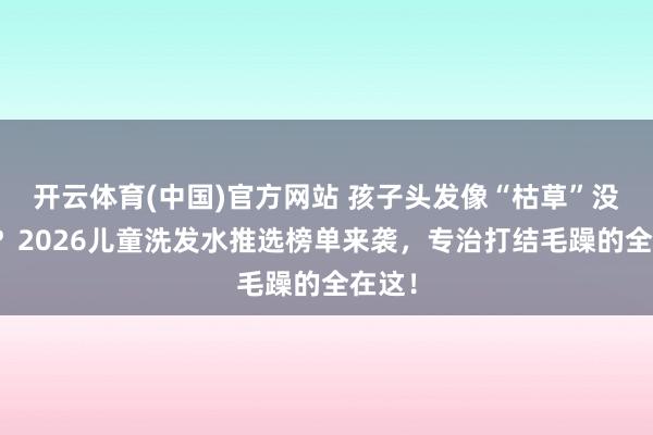 开云体育(中国)官方网站 孩子头发像“枯草”没明朗？2026儿童洗发水推选榜单来袭，专治打结毛躁的全在这！