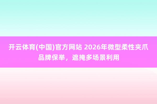 开云体育(中国)官方网站 2026年微型柔性夹爪品牌保举，遮掩多场景利用