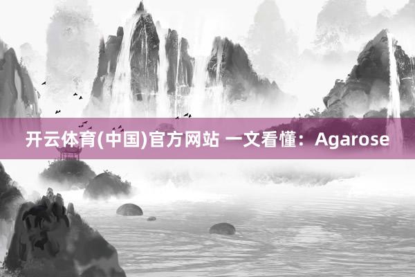 开云体育(中国)官方网站 一文看懂：Agarose