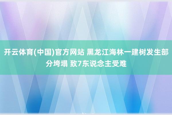 开云体育(中国)官方网站 黑龙江海林一建树发生部分垮塌 致7东说念主受难