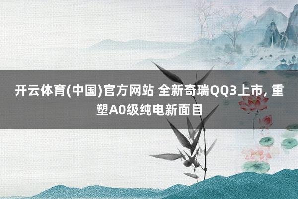 开云体育(中国)官方网站 全新奇瑞QQ3上市， 重塑A0级纯电新面目