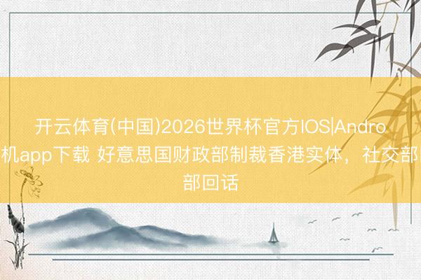 开云体育(中国)2026世界杯官方IOS|Android手机app下载 好意思国财政部制裁香港实体，社交部回话