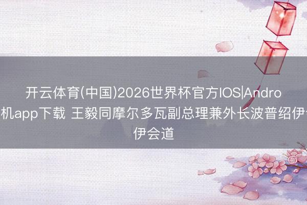开云体育(中国)2026世界杯官方IOS|Android手机app下载 王毅同摩尔多瓦副总理兼外长波普绍伊会道